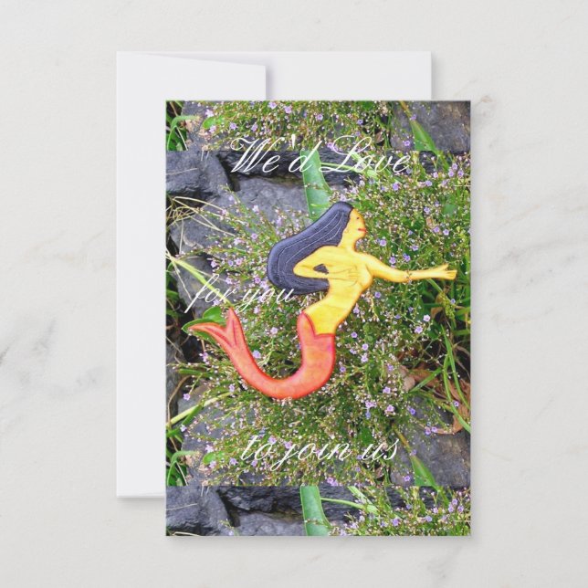 personalized sirena mermaid invitation (Front)