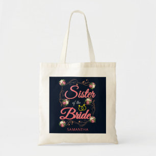 Personalized Sister of the Bride Bachelorette Tote Bag