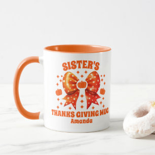 Personalized Sister's Thanksgiving  Mug