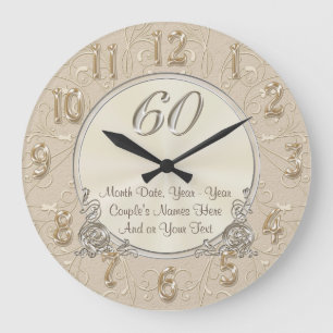 Personalized Sixtieth Anniversary Gifts, CLOCK