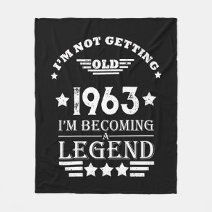 Personalized sixty vintage 60th birthday gifts fleece blanket