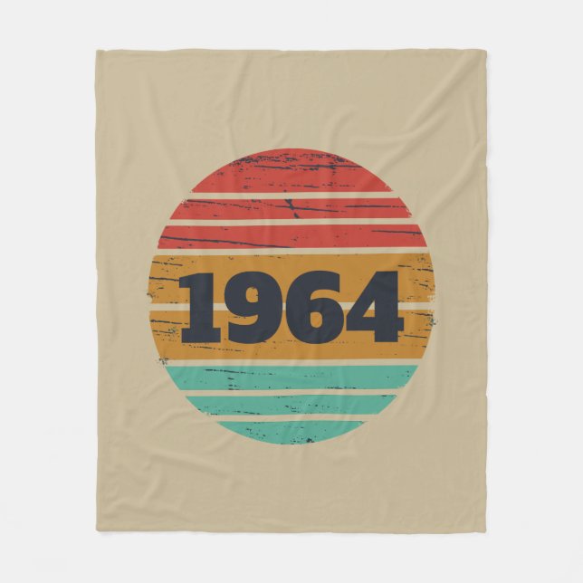 Personalized sixty vintage 60th birthday gifts fleece blanket (Front)