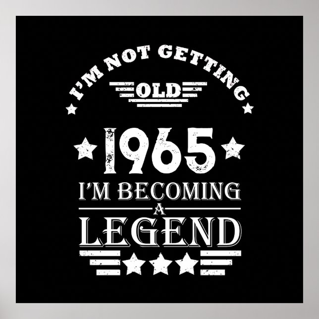Personalized sixty vintage 60th birthday gifts poster (Front)