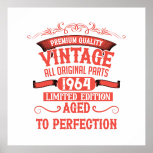 Personalized sixty vintage 60th birthday gifts poster