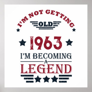 Personalized sixty vintage 60th birthday gifts poster