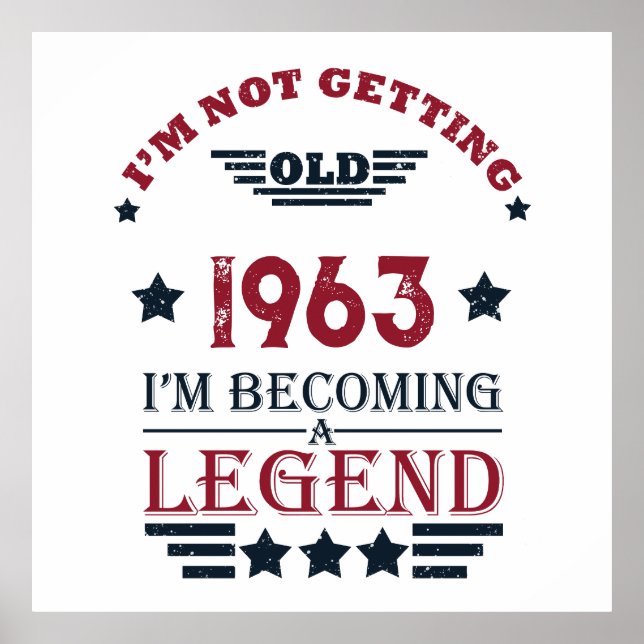 Personalized sixty vintage 60th birthday gifts poster (Front)