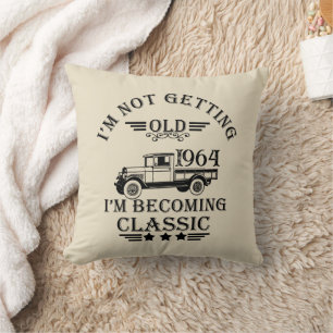 Personalized sixty vintage 60th birthday gifts throw pillow