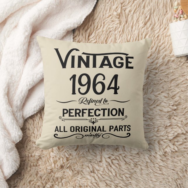Personalized sixty vintage 60th birthday gifts throw pillow (Blanket)