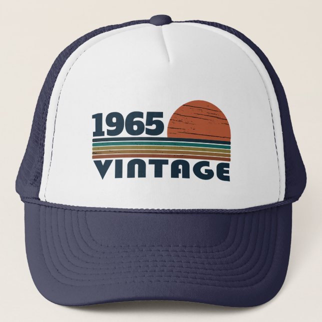 Personalized sixty vintage 60th birthday gifts trucker hat (Front)