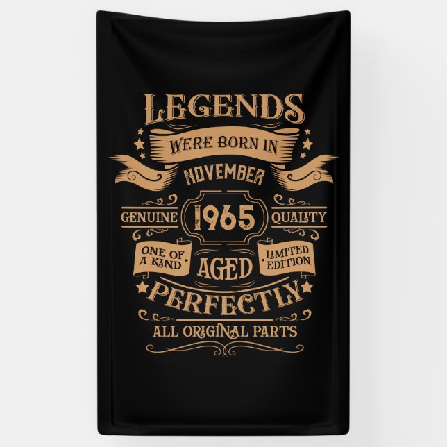 Personalized sixty vintage 60th birthday party banner (Vertical)