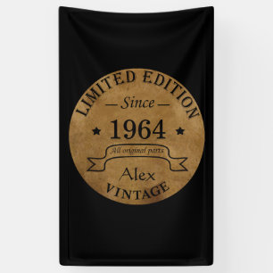 Personalized sixty vintage 60th birthday party banner