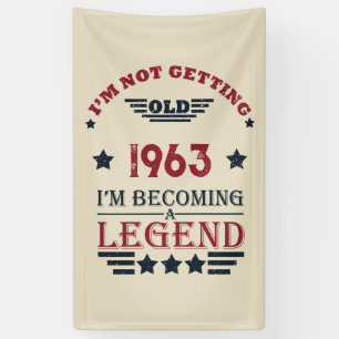 Personalized sixty vintage 60th birthday party banner
