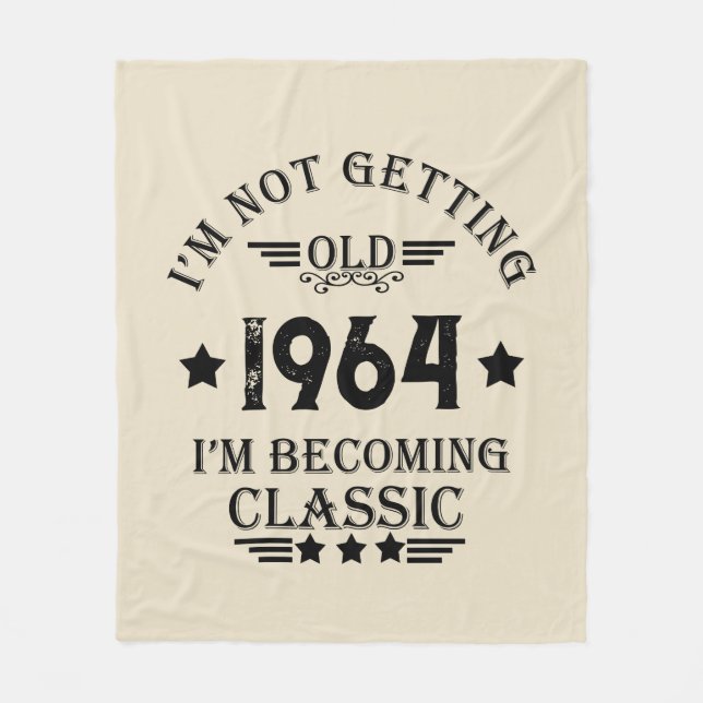 Personalized sixty vintage 60th birthday party fleece blanket (Front)