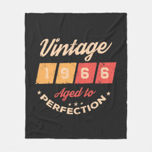 Personalized sixty vintage 60th birthday party fleece blanket