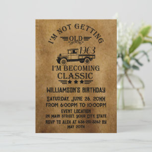Personalized sixty vintage 60th birthday party invitation