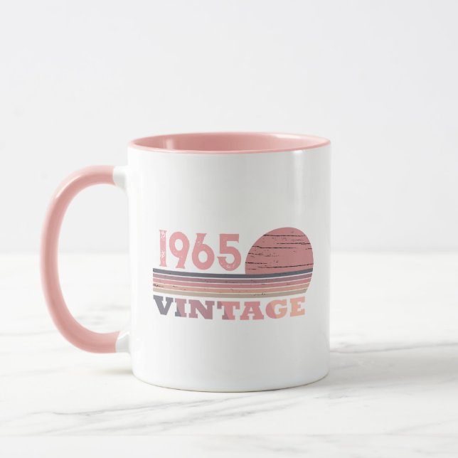 Personalized sixty vintage 60th birthday party mug (Left)