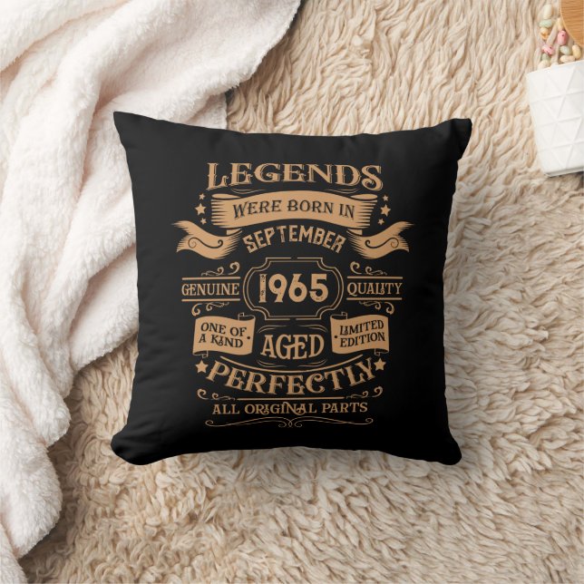 Personalized sixty vintage 60th birthday party throw pillow (Blanket)