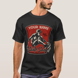 Personalized Skate Shop Grab Trick Skateboarding  T-Shirt