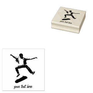 Personalized  Skateboard vintage  Rubber Stamp