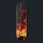 Personalized Skateboard with Flames Design<br><div class="desc">Give the boarder in your life a special gift with this personalized skateboard featuring an ultra cool flames design. The design lets you enter any name you want.</div>