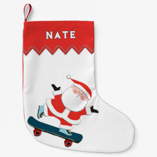 personalized skateboarding holiday gift large chri small christmas stocking