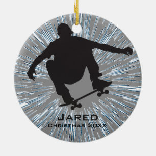 Personalized Skateboarding Ornament