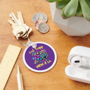 Personalized Skater Mom & Son Graffiti Keyring