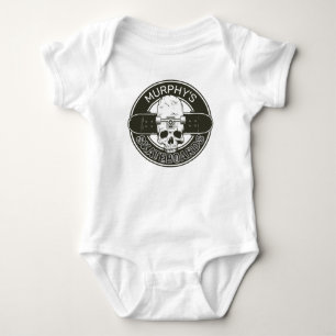 Personalized Skater NAME Skull Skateboarding Skate Baby Bodysuit
