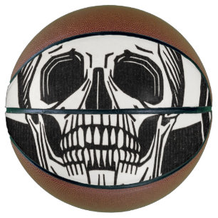 Personalized Skeleton Birthday Halloween Party Basketball