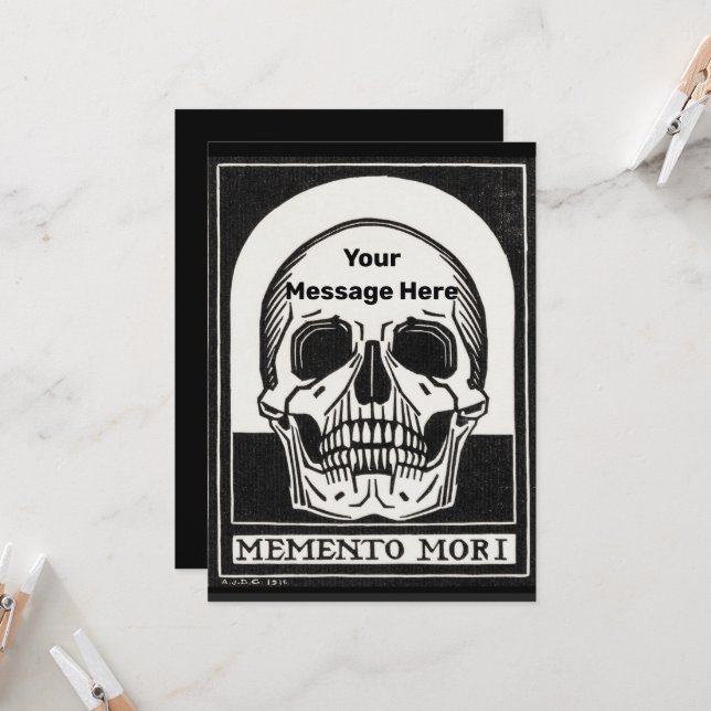 Personalized Skeleton Birthday Halloween Party Invitation (Front/Back In Situ)