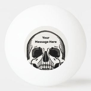 Personalized Skeleton Birthday Halloween Party Ping Pong Ball