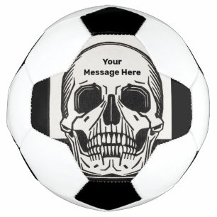 Personalized Skeleton Birthday Halloween Party Soccer Ball