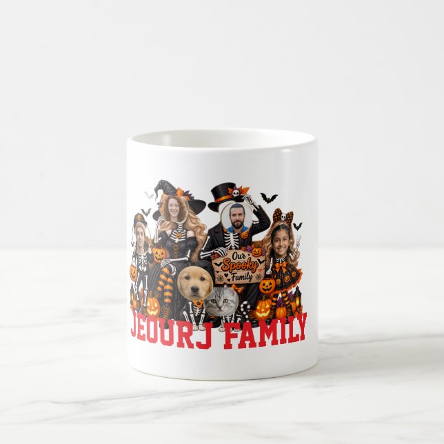 Personalized Skeleton Family Halloween | Custom Fa Coffee Mug (Center)