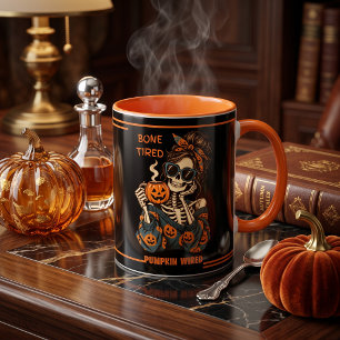 Personalized Skeleton Halloween Coffee Mug