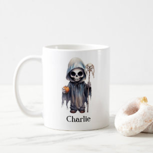 Personalized Skeleton Halloween Reaper Coffee Mug
