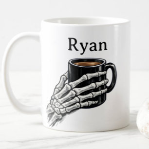 Personalized Skeleton Hand Coffee Mug Gift