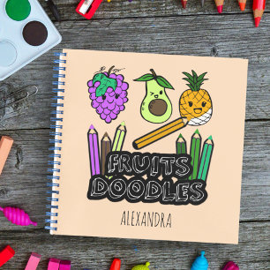 Personalized Sketch Book Fruits Doodles Notebook