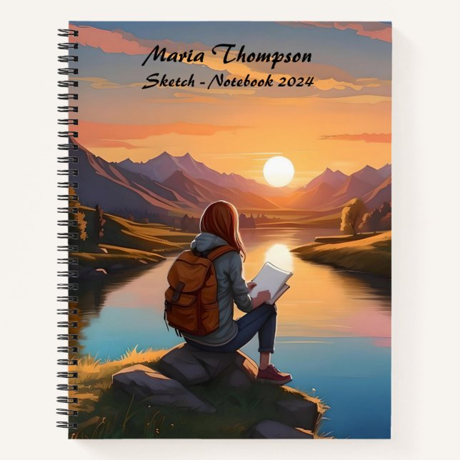 Personalized Sketch - Travel - Notebook - Diary (Front)