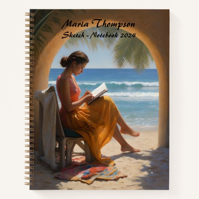 Personalized Sketch Travel Notebook Journal Diary (Front)