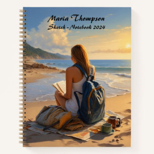 Personalized Sketch Travel Notebook Journal Diary