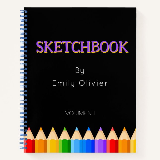 Personalized Sketchbook  Notebook (Front)