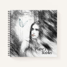 Personalized Sketchbook Spiral Notebook