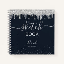 Personalized Sketchbook Your Name Elegant Script