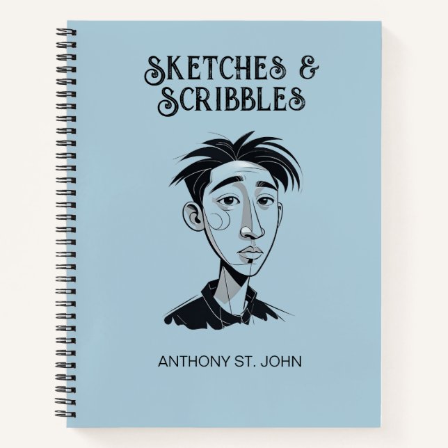 Personalized Sketches and Scribbles Notebook (Front)