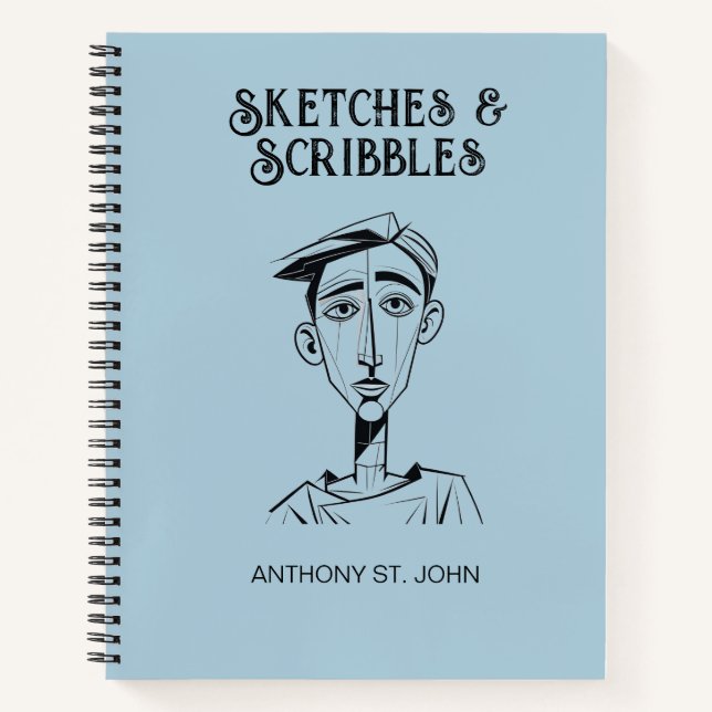 Personalized Sketches and Scribbles Notebook (Front)