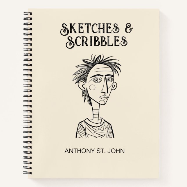 Personalized Sketches and Scribbles Notebook (Front)