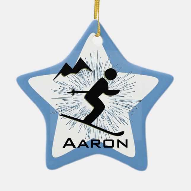 Personalized Ski Ornament (Back)