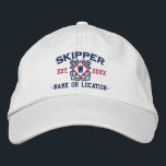 Personalized Skipper Nautical Monogram & more Embroidered Hat<br><div class="desc">A classic crossed anchors nautical style with a monogram applique,  a custom personalized embroidered cap for a skipper of special occasions. 
 
 


 
Use the "Ask this Designer" link to contact us with your special design requests or for some assistance with any of your customization needs.</div>