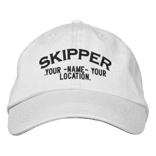 Personalized Skipper Nautical Style Hat