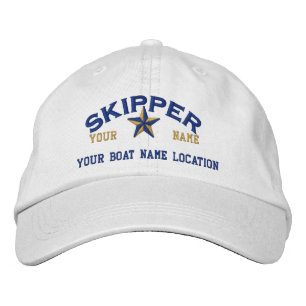 Personalized SKIPPER Star Ball Cap Embroidery
